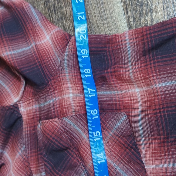 Beams - Japan Basic & Exciting Pearl Snap Western Plaid Button Down Shirt Size L - Picture 7 of 8